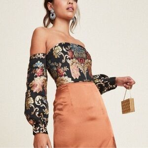 LPA Top Floral Jacquard